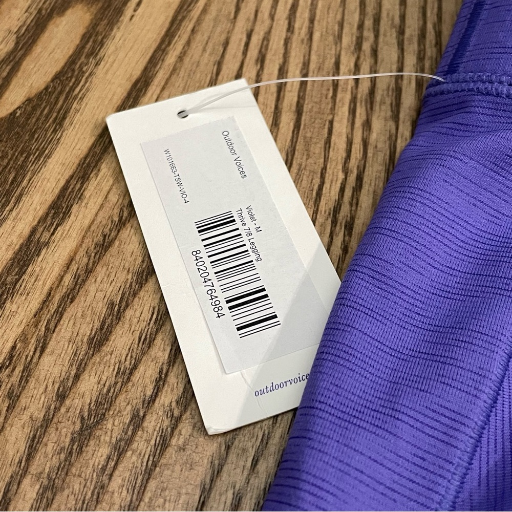 Outdoor Voices Thrive 7/8 Leggings- Violet Women’s Medium NEW - Picture 6 of 11